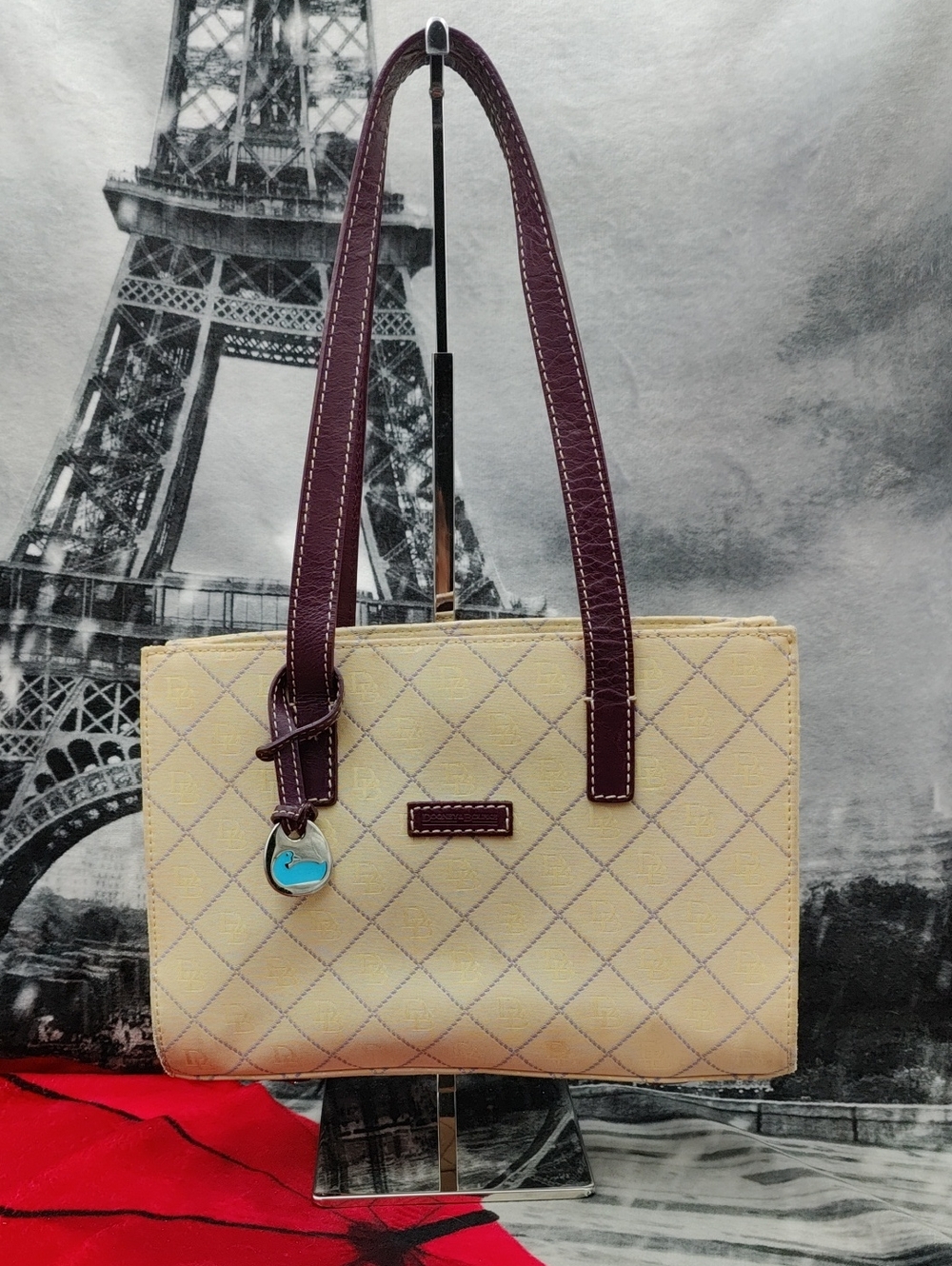 Dooney & Bourke Yellow And Purple Tote